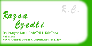 rozsa czedli business card